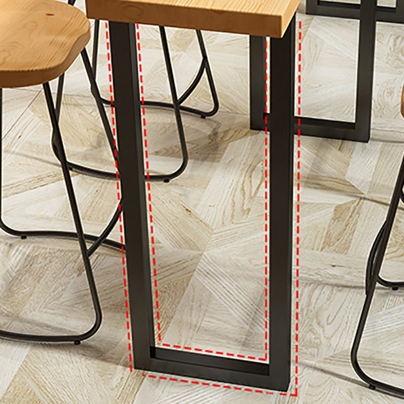 Industrial Style Bar Table 42-inch Height Original Wood Metal Base Bistro Table Clearhalo 'Bar Furniture' 'Bar Tables' 'bar_tables' 'furn' 'furn_bar_tables' 'Furniture' 'furniture_bar_tables' 'Kitchen & Dining Furniture' 'kitchen&dining_furn' 'kitchen' 4372410