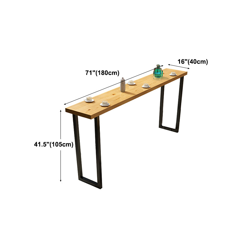 Industrial Style Bar Table 42-inch Height Original Wood Metal Base Bistro Table Clearhalo 'Bar Furniture' 'Bar Tables' 'bar_tables' 'furn' 'furn_bar_tables' 'Furniture' 'furniture_bar_tables' 'Kitchen & Dining Furniture' 'kitchen&dining_furn' 'kitchen' 4372418