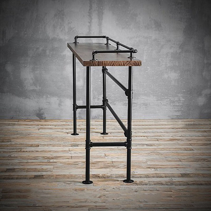 Rectangle Wood Top Counter Table 42-inch Height Industrial Style Bar Table 47.2"L x 15.7"W x 41.3"H Without Chairs Clearhalo 'Bar Furniture' 'Bar Tables' 'bar_tables' 'furn' 'furn_bar_tables' 'Furniture' 'furniture_bar_tables' 'Kitchen & Dining Furniture' 'kitchen&dining_furn' 'kitchen' 4372519