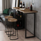 Industrial Pine Pub Bar Table Indoor Iron Double Pedestal Bar Dining Table with 2-Shelf Clearhalo 'Bar Furniture' 'Bar Tables' 'bar_tables' 'furn' 'furn_bar_tables' 'Furniture' 'furniture_bar_tables' 'Kitchen & Dining Furniture' 'kitchen&dining_furn' 'kitchen' 4372535