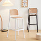 Backrest Bar And Counter Stool Antique Rattan Home Modern Minimalist Leisure High Chair Clearhalo 'Bar Furniture' 'Bar Stools' 'bar_stools' 'furn' 'furn_bar_stools' 'furniture_bar_stools' 'Kitchen & Dining Furniture' 'kitchen&dining_furn' 'kitchen' 'kitchen_furn' Furniture' 4374371
