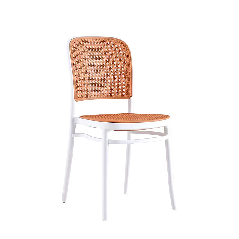 Backrest Bar And Counter Stool Antique Rattan Home Modern Minimalist Leisure High Chair White 1 Piece Short Stool(18"H) Clearhalo 'Bar Furniture' 'Bar Stools' 'bar_stools' 'furn' 'furn_bar_stools' 'furniture_bar_stools' 'Kitchen & Dining Furniture' 'kitchen&dining_furn' 'kitchen' 'kitchen_furn' Furniture' 4374372