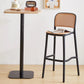 Backrest Bar And Counter Stool Antique Rattan Home Modern Minimalist Leisure High Chair Clearhalo 'Bar Furniture' 'Bar Stools' 'bar_stools' 'furn' 'furn_bar_stools' 'furniture_bar_stools' 'Kitchen & Dining Furniture' 'kitchen&dining_furn' 'kitchen' 'kitchen_furn' Furniture' 4374373