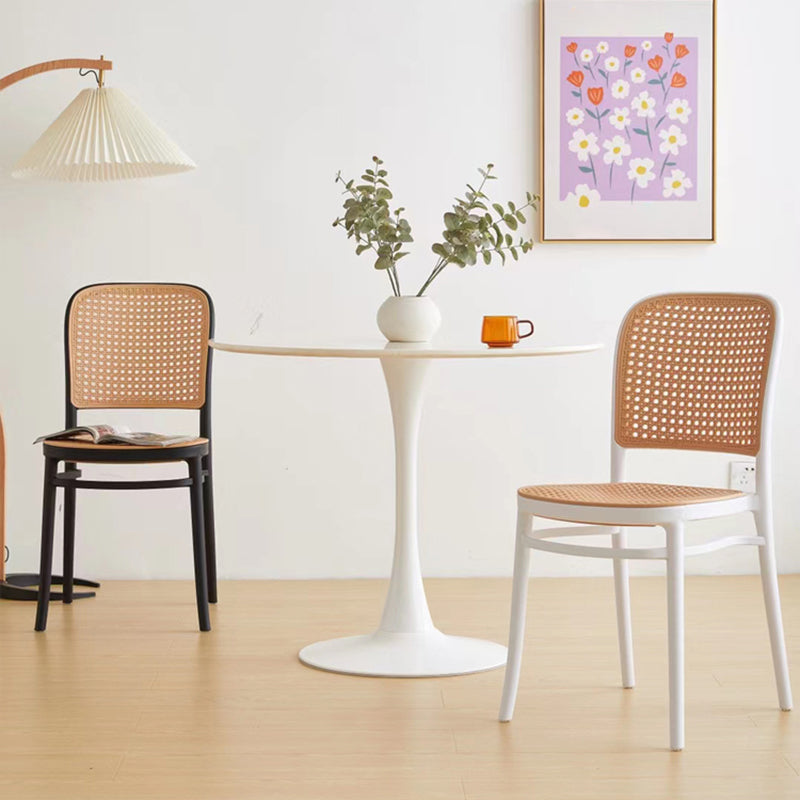 Backrest Bar And Counter Stool Antique Rattan Home Modern Minimalist Leisure High Chair Clearhalo 'Bar Furniture' 'Bar Stools' 'bar_stools' 'furn' 'furn_bar_stools' 'furniture_bar_stools' 'Kitchen & Dining Furniture' 'kitchen&dining_furn' 'kitchen' 'kitchen_furn' Furniture' 4374378