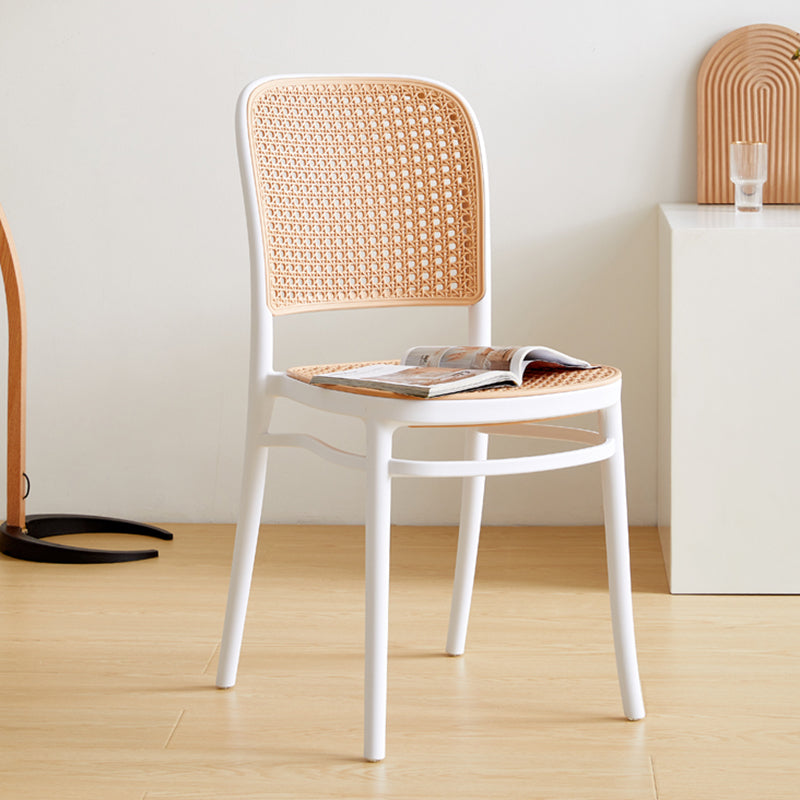 Backrest Bar And Counter Stool Antique Rattan Home Modern Minimalist Leisure High Chair Clearhalo 'Bar Furniture' 'Bar Stools' 'bar_stools' 'furn' 'furn_bar_stools' 'furniture_bar_stools' 'Kitchen & Dining Furniture' 'kitchen&dining_furn' 'kitchen' 'kitchen_furn' Furniture' 4374393