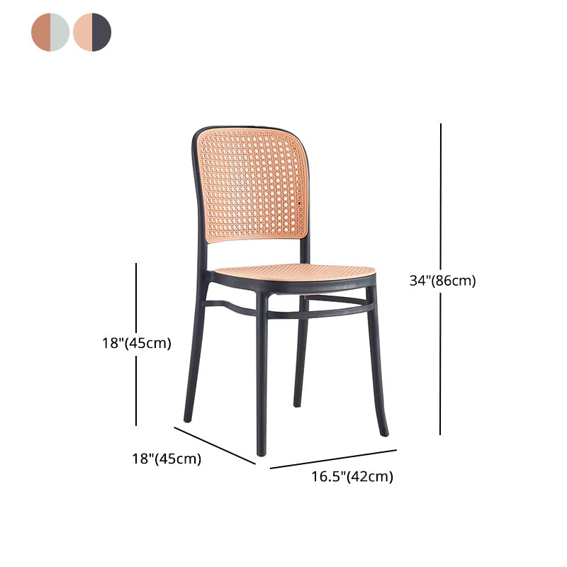 Backrest Bar And Counter Stool Antique Rattan Home Modern Minimalist Leisure High Chair Clearhalo 'Bar Furniture' 'Bar Stools' 'bar_stools' 'furn' 'furn_bar_stools' 'furniture_bar_stools' 'Kitchen & Dining Furniture' 'kitchen&dining_furn' 'kitchen' 'kitchen_furn' Furniture' 4374401