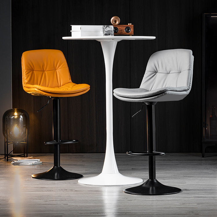 Indoor Adjustable Swivel Bar Stool Bucket Footrest Backrest Counter Stool Clearhalo 'Bar Furniture' 'Bar Stools' 'bar_stools' 'furn' 'furn_bar_stools' 'furniture_bar_stools' 'Kitchen & Dining Furniture' 'kitchen&dining_furn' 'kitchen' 'kitchen_furn' Furniture' 4374455