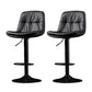 Indoor Adjustable Swivel Bar Stool Bucket Footrest Backrest Counter Stool Black Black 2 Piece Set Clearhalo 'Bar Furniture' 'Bar Stools' 'bar_stools' 'furn' 'furn_bar_stools' 'furniture_bar_stools' 'Kitchen & Dining Furniture' 'kitchen&dining_furn' 'kitchen' 'kitchen_furn' Furniture' 4374457