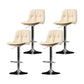 Indoor Adjustable Swivel Bar Stool Bucket Footrest Backrest Counter Stool Off-White Silver 4 Piece Set Clearhalo 'Bar Furniture' 'Bar Stools' 'bar_stools' 'furn' 'furn_bar_stools' 'furniture_bar_stools' 'Kitchen & Dining Furniture' 'kitchen&dining_furn' 'kitchen' 'kitchen_furn' Furniture' 4374465