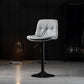 Indoor Adjustable Swivel Bar Stool Bucket Footrest Backrest Counter Stool Light Gray Black 1 Piece Clearhalo 'Bar Furniture' 'Bar Stools' 'bar_stools' 'furn' 'furn_bar_stools' 'furniture_bar_stools' 'Kitchen & Dining Furniture' 'kitchen&dining_furn' 'kitchen' 'kitchen_furn' Furniture' 4374468
