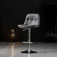 Indoor Adjustable Swivel Bar Stool Bucket Footrest Backrest Counter Stool Dark Gray Silver 1 Piece Clearhalo 'Bar Furniture' 'Bar Stools' 'bar_stools' 'furn' 'furn_bar_stools' 'furniture_bar_stools' 'Kitchen & Dining Furniture' 'kitchen&dining_furn' 'kitchen' 'kitchen_furn' Furniture' 4374474