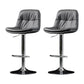 Indoor Adjustable Swivel Bar Stool Bucket Footrest Backrest Counter Stool Dark Gray Black 2 Piece Set Clearhalo 'Bar Furniture' 'Bar Stools' 'bar_stools' 'furn' 'furn_bar_stools' 'furniture_bar_stools' 'Kitchen & Dining Furniture' 'kitchen&dining_furn' 'kitchen' 'kitchen_furn' Furniture' 4374475