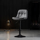 Indoor Adjustable Swivel Bar Stool Bucket Footrest Backrest Counter Stool Dark Gray Black 1 Piece Clearhalo 'Bar Furniture' 'Bar Stools' 'bar_stools' 'furn' 'furn_bar_stools' 'furniture_bar_stools' 'Kitchen & Dining Furniture' 'kitchen&dining_furn' 'kitchen' 'kitchen_furn' Furniture' 4374479