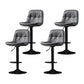 Indoor Adjustable Swivel Bar Stool Bucket Footrest Backrest Counter Stool Dark Gray Black 4 Piece Set Clearhalo 'Bar Furniture' 'Bar Stools' 'bar_stools' 'furn' 'furn_bar_stools' 'furniture_bar_stools' 'Kitchen & Dining Furniture' 'kitchen&dining_furn' 'kitchen' 'kitchen_furn' Furniture' 4374481