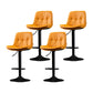 Indoor Adjustable Swivel Bar Stool Bucket Footrest Backrest Counter Stool Yellow Black 4 Piece Set Clearhalo 'Bar Furniture' 'Bar Stools' 'bar_stools' 'furn' 'furn_bar_stools' 'furniture_bar_stools' 'Kitchen & Dining Furniture' 'kitchen&dining_furn' 'kitchen' 'kitchen_furn' Furniture' 4374493