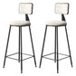 Contemporary Counter Bar Stool Backrest Velvet Bar Stool with Footrest, Iron Base Beige 2 Piece Set Clearhalo 'Bar Furniture' 'Bar Stools' 'bar_stools' 'furn' 'furn_bar_stools' 'furniture_bar_stools' 'Kitchen & Dining Furniture' 'kitchen&dining_furn' 'kitchen' 'kitchen_furn' Furniture' 4374549