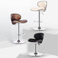 Swivel Modern PU Leather Bar Stools Adjustable Height Backrest Counter Chair Clearhalo 'Bar Furniture' 'Bar Stools' 'bar_stools' 'furn' 'furn_bar_stools' 'furniture_bar_stools' 'Kitchen & Dining Furniture' 'kitchen&dining_furn' 'kitchen' 'kitchen_furn' Furniture' 4374696