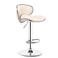 Swivel Modern PU Leather Bar Stools Adjustable Height Backrest Counter Chair Beige 1 Piece Clearhalo 'Bar Furniture' 'Bar Stools' 'bar_stools' 'furn' 'furn_bar_stools' 'furniture_bar_stools' 'Kitchen & Dining Furniture' 'kitchen&dining_furn' 'kitchen' 'kitchen_furn' Furniture' 4374699