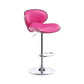 Swivel Modern PU Leather Bar Stools Adjustable Height Backrest Counter Chair Rose Red 1 Piece Clearhalo 'Bar Furniture' 'Bar Stools' 'bar_stools' 'furn' 'furn_bar_stools' 'furniture_bar_stools' 'Kitchen & Dining Furniture' 'kitchen&dining_furn' 'kitchen' 'kitchen_furn' Furniture' 4374703