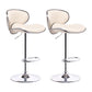 Swivel Modern PU Leather Bar Stools Adjustable Height Backrest Counter Chair Beige 2 Piece Set Clearhalo 'Bar Furniture' 'Bar Stools' 'bar_stools' 'furn' 'furn_bar_stools' 'furniture_bar_stools' 'Kitchen & Dining Furniture' 'kitchen&dining_furn' 'kitchen' 'kitchen_furn' Furniture' 4374714