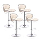 Swivel Modern PU Leather Bar Stools Adjustable Height Backrest Counter Chair Beige 4 Piece Set Clearhalo 'Bar Furniture' 'Bar Stools' 'bar_stools' 'furn' 'furn_bar_stools' 'furniture_bar_stools' 'Kitchen & Dining Furniture' 'kitchen&dining_furn' 'kitchen' 'kitchen_furn' Furniture' 4374715