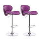 Swivel Modern PU Leather Bar Stools Adjustable Height Backrest Counter Chair Purple 2 Piece Set Clearhalo 'Bar Furniture' 'Bar Stools' 'bar_stools' 'furn' 'furn_bar_stools' 'furniture_bar_stools' 'Kitchen & Dining Furniture' 'kitchen&dining_furn' 'kitchen' 'kitchen_furn' Furniture' 4374717