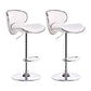 Swivel Modern PU Leather Bar Stools Adjustable Height Backrest Counter Chair White 2 Piece Set Clearhalo 'Bar Furniture' 'Bar Stools' 'bar_stools' 'furn' 'furn_bar_stools' 'furniture_bar_stools' 'Kitchen & Dining Furniture' 'kitchen&dining_furn' 'kitchen' 'kitchen_furn' Furniture' 4374720