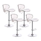 Swivel Modern PU Leather Bar Stools Adjustable Height Backrest Counter Chair White 4 Piece Set Clearhalo 'Bar Furniture' 'Bar Stools' 'bar_stools' 'furn' 'furn_bar_stools' 'furniture_bar_stools' 'Kitchen & Dining Furniture' 'kitchen&dining_furn' 'kitchen' 'kitchen_furn' Furniture' 4374721