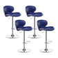 Swivel Modern PU Leather Bar Stools Adjustable Height Backrest Counter Chair Royal Blue 4 Piece Set Clearhalo 'Bar Furniture' 'Bar Stools' 'bar_stools' 'furn' 'furn_bar_stools' 'furniture_bar_stools' 'Kitchen & Dining Furniture' 'kitchen&dining_furn' 'kitchen' 'kitchen_furn' Furniture' 4374724