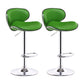 Swivel Modern PU Leather Bar Stools Adjustable Height Backrest Counter Chair Green 2 Piece Set Clearhalo 'Bar Furniture' 'Bar Stools' 'bar_stools' 'furn' 'furn_bar_stools' 'furniture_bar_stools' 'Kitchen & Dining Furniture' 'kitchen&dining_furn' 'kitchen' 'kitchen_furn' Furniture' 4374726