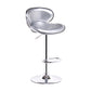 Swivel Modern PU Leather Bar Stools Adjustable Height Backrest Counter Chair Silver 1 Piece Clearhalo 'Bar Furniture' 'Bar Stools' 'bar_stools' 'furn' 'furn_bar_stools' 'furniture_bar_stools' 'Kitchen & Dining Furniture' 'kitchen&dining_furn' 'kitchen' 'kitchen_furn' Furniture' 4374728