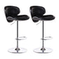 Swivel Modern PU Leather Bar Stools Adjustable Height Backrest Counter Chair Black 2 Piece Set Clearhalo 'Bar Furniture' 'Bar Stools' 'bar_stools' 'furn' 'furn_bar_stools' 'furniture_bar_stools' 'Kitchen & Dining Furniture' 'kitchen&dining_furn' 'kitchen' 'kitchen_furn' Furniture' 4374732
