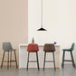 Contemporary Mental Leather Bar Stools Indoor Barstool with Iron Legs and Low Back Clearhalo 'Bar Furniture' 'Bar Stools' 'bar_stools' 'furn' 'furn_bar_stools' 'furniture_bar_stools' 'Kitchen & Dining Furniture' 'kitchen&dining_furn' 'kitchen' 'kitchen_furn' Furniture' 4374776