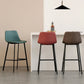 Contemporary Mental Leather Bar Stools Indoor Barstool with Iron Legs and Low Back Clearhalo 'Bar Furniture' 'Bar Stools' 'bar_stools' 'furn' 'furn_bar_stools' 'furniture_bar_stools' 'Kitchen & Dining Furniture' 'kitchen&dining_furn' 'kitchen' 'kitchen_furn' Furniture' 4374777
