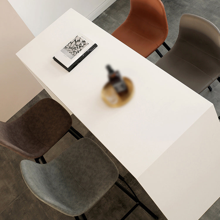 Contemporary Mental Leather Bar Stools Indoor Barstool with Iron Legs and Low Back Clearhalo 'Bar Furniture' 'Bar Stools' 'bar_stools' 'furn' 'furn_bar_stools' 'furniture_bar_stools' 'Kitchen & Dining Furniture' 'kitchen&dining_furn' 'kitchen' 'kitchen_furn' Furniture' 4374778