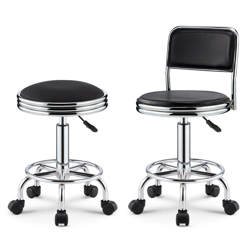 Modern Armless Liftable Counter Stool Iron Bedroom Bar Stool with Cushion and Pedal Clearhalo 'Bar Furniture' 'Bar Stools' 'bar_stools' 'furn' 'furn_bar_stools' 'furniture_bar_stools' 'Kitchen & Dining Furniture' 'kitchen&dining_furn' 'kitchen' 'kitchen_furn' Furniture' 4380179