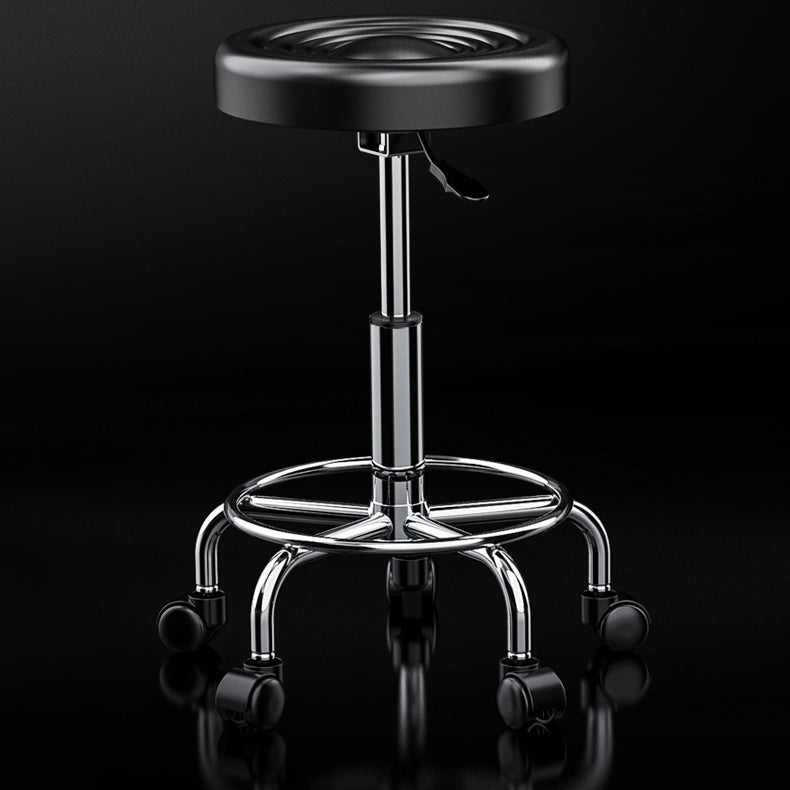 Modern Armless Liftable Counter Stool Iron Bedroom Bar Stool with Cushion and Pedal Clearhalo 'Bar Furniture' 'Bar Stools' 'bar_stools' 'furn' 'furn_bar_stools' 'furniture_bar_stools' 'Kitchen & Dining Furniture' 'kitchen&dining_furn' 'kitchen' 'kitchen_furn' Furniture' 4380184