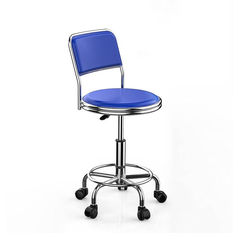 Modern Armless Liftable Counter Stool Iron Bedroom Bar Stool with Cushion and Pedal Dark Blue Clearhalo 'Bar Furniture' 'Bar Stools' 'bar_stools' 'furn' 'furn_bar_stools' 'furniture_bar_stools' 'Kitchen & Dining Furniture' 'kitchen&dining_furn' 'kitchen' 'kitchen_furn' Furniture' 4380192