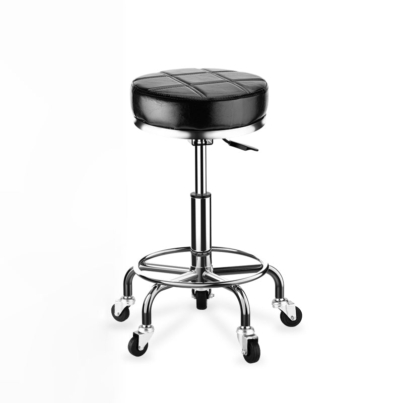 Modern Armless Liftable Counter Stool Iron Bedroom Bar Stool with Cushion and Pedal Ink Clearhalo 'Bar Furniture' 'Bar Stools' 'bar_stools' 'furn' 'furn_bar_stools' 'furniture_bar_stools' 'Kitchen & Dining Furniture' 'kitchen&dining_furn' 'kitchen' 'kitchen_furn' Furniture' 4380195