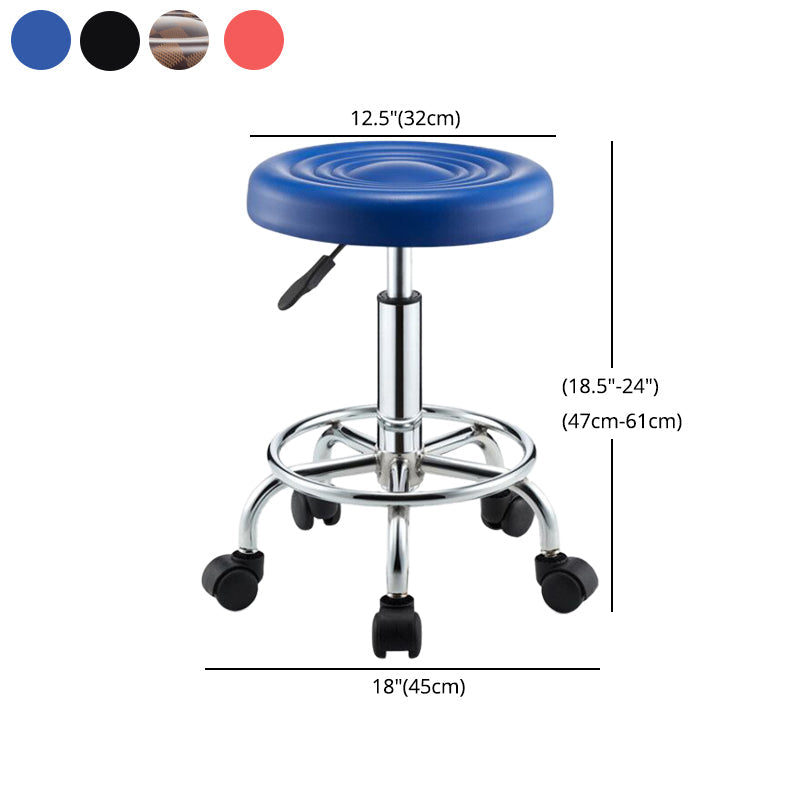 Modern Armless Liftable Counter Stool Iron Bedroom Bar Stool with Cushion and Pedal Clearhalo 'Bar Furniture' 'Bar Stools' 'bar_stools' 'furn' 'furn_bar_stools' 'furniture_bar_stools' 'Kitchen & Dining Furniture' 'kitchen&dining_furn' 'kitchen' 'kitchen_furn' Furniture' 4380197