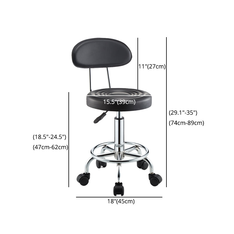 Modern Armless Liftable Counter Stool Iron Bedroom Bar Stool with Cushion and Pedal Clearhalo 'Bar Furniture' 'Bar Stools' 'bar_stools' 'furn' 'furn_bar_stools' 'furniture_bar_stools' 'Kitchen & Dining Furniture' 'kitchen&dining_furn' 'kitchen' 'kitchen_furn' Furniture' 4380198