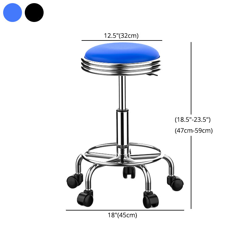 Modern Armless Liftable Counter Stool Iron Bedroom Bar Stool with Cushion and Pedal Clearhalo 'Bar Furniture' 'Bar Stools' 'bar_stools' 'furn' 'furn_bar_stools' 'furniture_bar_stools' 'Kitchen & Dining Furniture' 'kitchen&dining_furn' 'kitchen' 'kitchen_furn' Furniture' 4380199