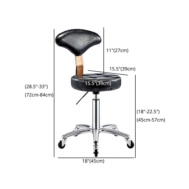 Modern Armless Liftable Counter Stool Iron Bedroom Bar Stool with Cushion and Pedal Clearhalo 'Bar Furniture' 'Bar Stools' 'bar_stools' 'furn' 'furn_bar_stools' 'furniture_bar_stools' 'Kitchen & Dining Furniture' 'kitchen&dining_furn' 'kitchen' 'kitchen_furn' Furniture' 4380202