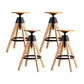 Adjustable Modern Counter Bar Stool Armless Wood Backless Bar Stool with Swivel 4 Piece Set Bar Stool(31"H) Clearhalo 'Bar Furniture' 'Bar Stools' 'bar_stools' 'furn' 'furn_bar_stools' 'furniture_bar_stools' 'Kitchen & Dining Furniture' 'kitchen&dining_furn' 'kitchen' 'kitchen_furn' Furniture' 4380212