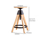 Adjustable Modern Counter Bar Stool Armless Wood Backless Bar Stool with Swivel Clearhalo 'Bar Furniture' 'Bar Stools' 'bar_stools' 'furn' 'furn_bar_stools' 'furniture_bar_stools' 'Kitchen & Dining Furniture' 'kitchen&dining_furn' 'kitchen' 'kitchen_furn' Furniture' 4380218