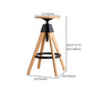 Adjustable Modern Counter Bar Stool Armless Wood Backless Bar Stool with Swivel Clearhalo 'Bar Furniture' 'Bar Stools' 'bar_stools' 'furn' 'furn_bar_stools' 'furniture_bar_stools' 'Kitchen & Dining Furniture' 'kitchen&dining_furn' 'kitchen' 'kitchen_furn' Furniture' 4380219