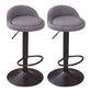 Modern Liftable Backrest Counter Stool Steel Household Bar Stool with Cushion and Pedal Grey 2 Piece Set Clearhalo 'Bar Furniture' 'Bar Stools' 'bar_stools' 'furn' 'furn_bar_stools' 'furniture_bar_stools' 'Kitchen & Dining Furniture' 'kitchen&dining_furn' 'kitchen' 'kitchen_furn' Furniture' 4380223