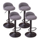 Modern Liftable Backrest Counter Stool Steel Household Bar Stool with Cushion and Pedal Grey 4 Piece Set Clearhalo 'Bar Furniture' 'Bar Stools' 'bar_stools' 'furn' 'furn_bar_stools' 'furniture_bar_stools' 'Kitchen & Dining Furniture' 'kitchen&dining_furn' 'kitchen' 'kitchen_furn' Furniture' 4380225