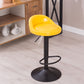 Modern Liftable Backrest Counter Stool Steel Household Bar Stool with Cushion and Pedal Light Yellow 1 Piece Clearhalo 'Bar Furniture' 'Bar Stools' 'bar_stools' 'furn' 'furn_bar_stools' 'furniture_bar_stools' 'Kitchen & Dining Furniture' 'kitchen&dining_furn' 'kitchen' 'kitchen_furn' Furniture' 4380226