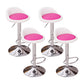 Modern Liftable Backrest Counter Stool Steel Household Bar Stool with Cushion and Pedal White-Red 4 Piece Set Clearhalo 'Bar Furniture' 'Bar Stools' 'bar_stools' 'furn' 'furn_bar_stools' 'furniture_bar_stools' 'Kitchen & Dining Furniture' 'kitchen&dining_furn' 'kitchen' 'kitchen_furn' Furniture' 4380235